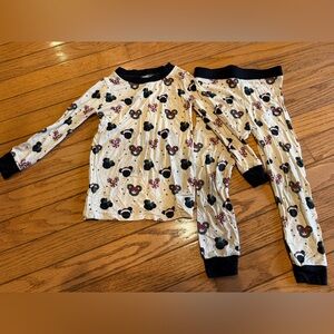 Adorable Christmas Mickey and Minnie Kids Bamboo Pajama Set